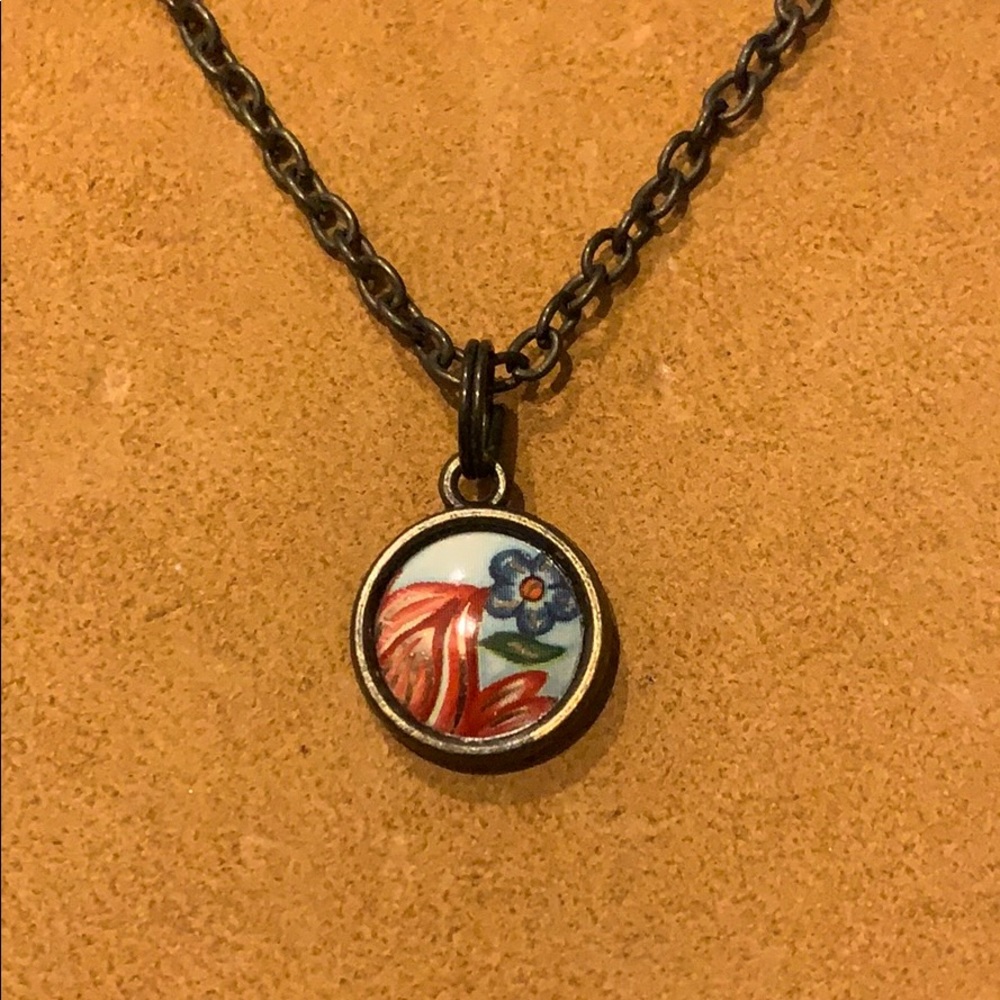 Vintage painted necklace